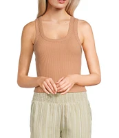 Billabong Rerun Sleeveless Fitted Ribbed Knit Tank Top