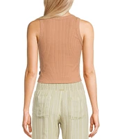 Billabong Rerun Sleeveless Fitted Ribbed Knit Tank Top