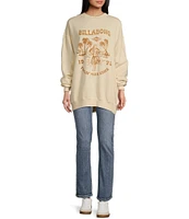 Billabong Ride In Crew Oversized Graphic Sweatshirt