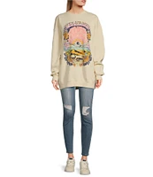 Billabong Ride In Crew Oversized Graphic Sweatshirt