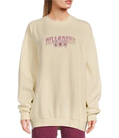 Billabong Ride In Oversized Fleece Graphic Sweatshirt