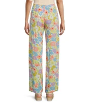 Billabong Split Spirit High Rise Floral Print Wide Leg Pants