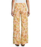 Billabong Split Spirit High Rise Tropical Floral Print Wide Leg Pants