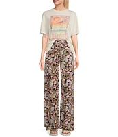 Billabong Split Spirit High Rise Multi Floral Print Pants