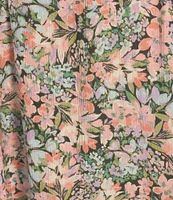 Billabong Star Fall Ditsy Floral Print Long Sleeve Mini Dress