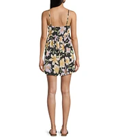 Billabong Star Glow Sleeveless Tropical Floral Printed Romper