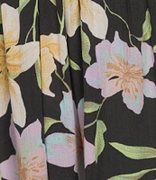 Billabong Star Glow Sleeveless Tropical Floral Printed Romper