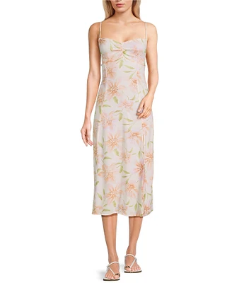 Billabong Sunset Love Sleeveless Floral Printed A-Line Dress