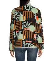 Billabong Switchback Printed Sherpa Button Front Pullover Sweatshirt