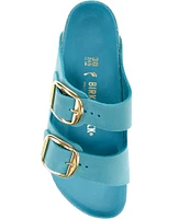 Birkenstock Women's Arizona Oiled Leather Big Buckle Detail Slide Sandals