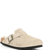 Birkenstock Women's Boston Suede Shearling-Lined Clogs