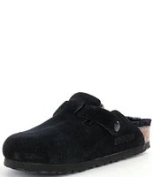 Birkenstock Women's Boston Suede Shearling-Lined Clogs