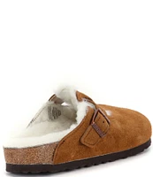 Birkenstock Women's Boston Suede Shearling-Lined Clogs