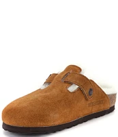 Birkenstock Women's Boston Suede Shearling-Lined Clogs