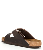 Birkenstock Men's Arizona Oiled Leather Soft Footbed Slip-On Sandals