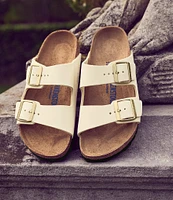 Birkenstock Women's Arizona Soft Footbed Suede Nubuck Buckle Detail Sandals