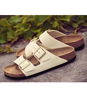 Birkenstock Women's Arizona Soft Footbed Suede Nubuck Buckle Detail Sandals