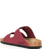 Birkenstock Women's Arizona Suede Nubuck Big Buckle Detail Slide Sandals