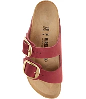 Birkenstock Women's Arizona Suede Nubuck Big Buckle Detail Slide Sandals