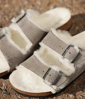 Birkenstock Women's Arizona Suede Shearling Sandals