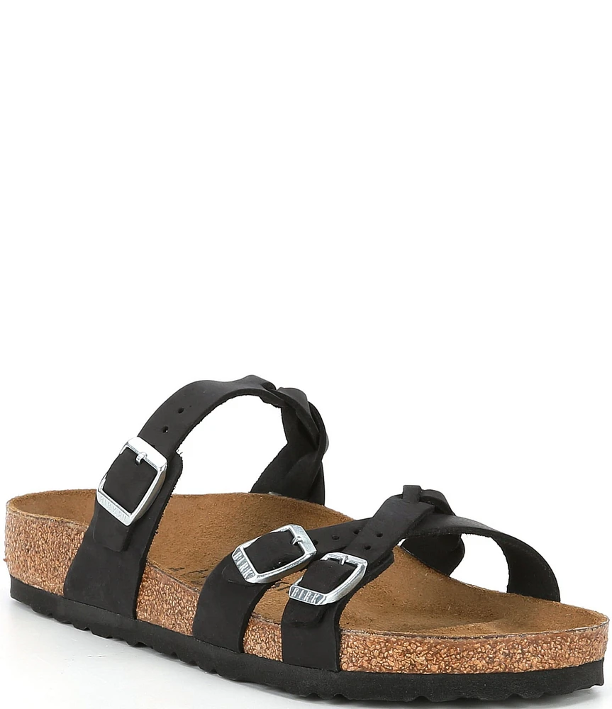 Birkenstock Women's Franca Braid Oiled Leather Strappy Sandals