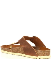 Birkenstock Women's Gizeh Big Buckle Detail Oiled Leather Thong Sandals