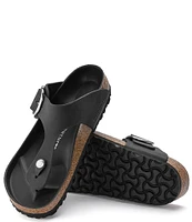 Birkenstock Women's Gizeh Big Buckle Detail Oiled Leather Thong Sandals