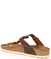 Birkenstock Women's Gizeh Braided Oiled Leather Thong Sandals