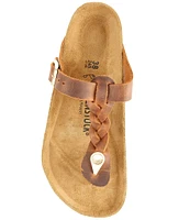 Birkenstock Women's Gizeh Braided Oiled Leather Thong Sandals