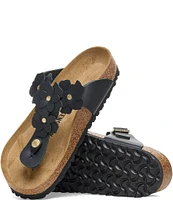 Birkenstock Women's Gizeh Flowers Leather Thong Sandals