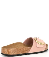 Birkenstock Madrid Big Buckle Detail Nubuck Slide Sandals