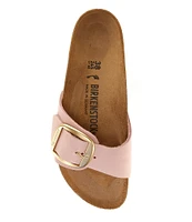 Birkenstock Madrid Big Buckle Detail Nubuck Slide Sandals