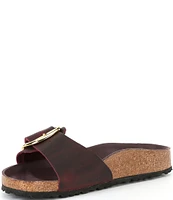 Birkenstock Women's Madrid Big Buckle Detail Oiled Leather Sandals