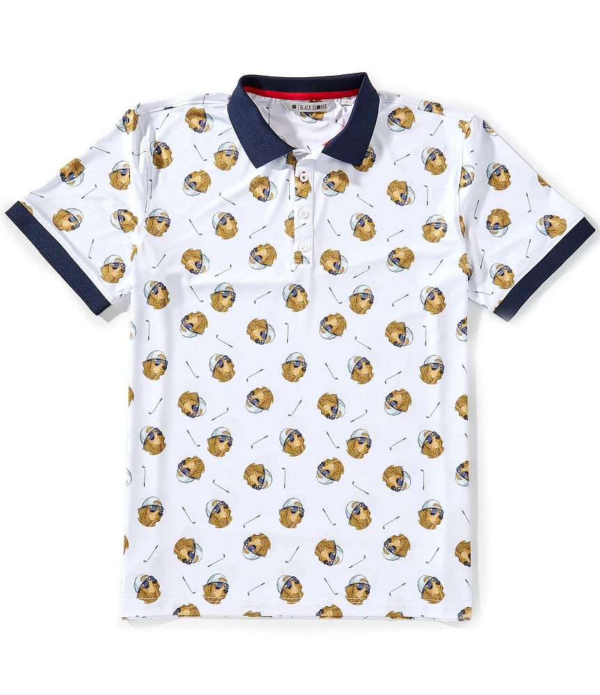BLACK CLOVER Lucky Dog Short Sleeve Polo Shirt