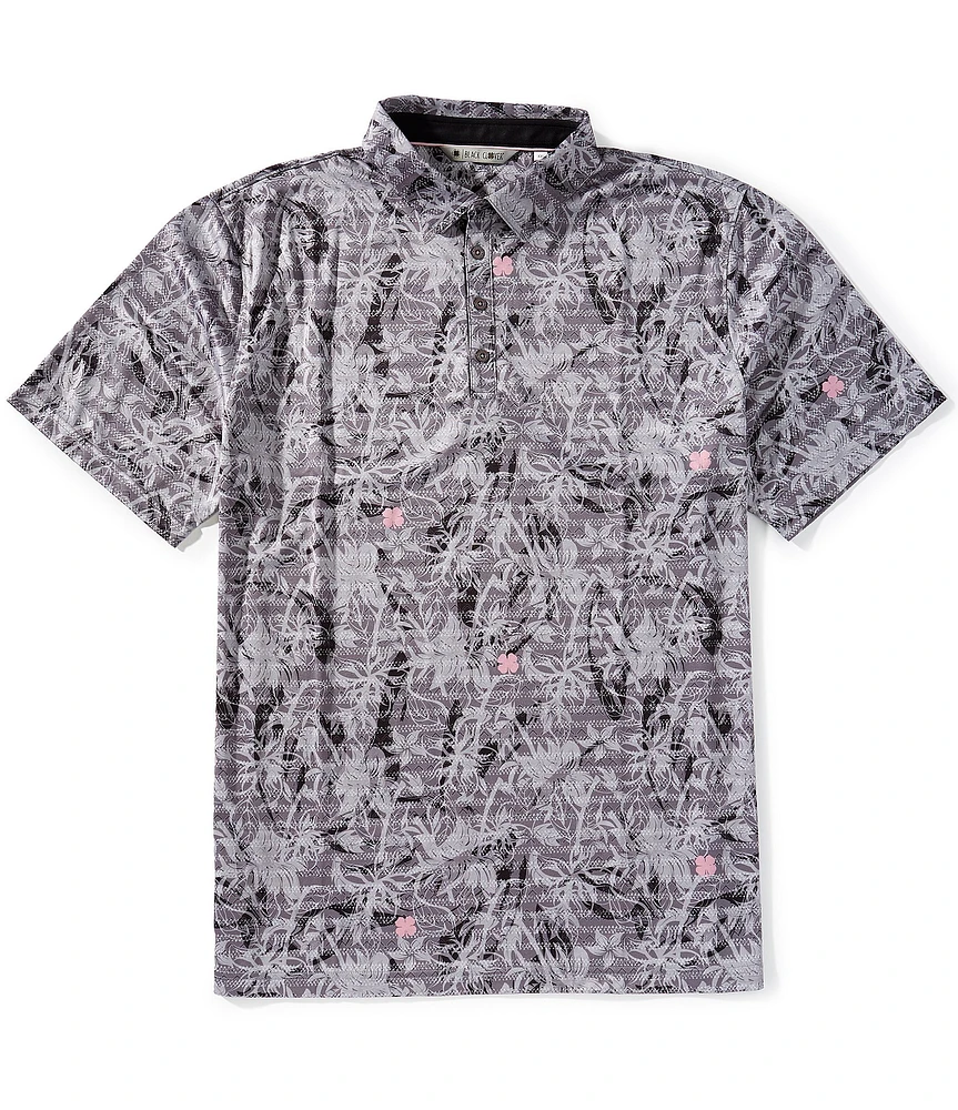 BLACK CLOVER Tropical Layer Short Sleeve Polo Shirt