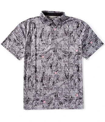 BLACK CLOVER Tropical Layer Short Sleeve Polo Shirt