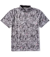 BLACK CLOVER Tropical Layer Short Sleeve Polo Shirt