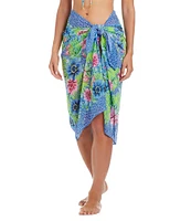 Bleu Rod Beattie Let's Get Away Chiffon Pareo Swim Cover-Up