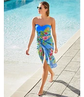 Bleu Rod Beattie Let's Get Away Chiffon Pareo Swim Cover-Up