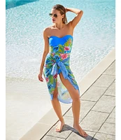 Bleu Rod Beattie Let's Get Away Chiffon Pareo Swim Cover-Up