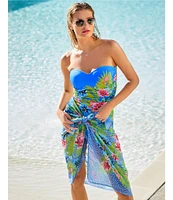 Bleu Rod Beattie Let's Get Away Chiffon Pareo Swim Cover-Up