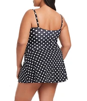 Bleu Rod Beattie Plus Size Double Trouble Sweetheart Neck Shirred Underwire Swim Dress One Piece Swimsuit