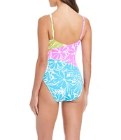 Bleu Rod Beattie Sock It To Me Surplice V-Neck Tie Wrap One Piece Swimsuit