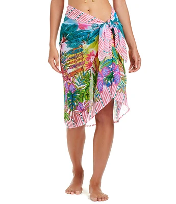 Bleu Rod Beattie St. Tropez Chiffon Pareo Swim Cover-Up