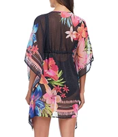 Bleu Rod Beattie Sweet Escape Floral V-Neck Caftan Swim Cover-Up