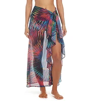Bleu Rod Beattie Wild Thing Ruffle Trim Sarong Swim Cover-Up
