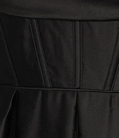 Blondie Nites Stone Sweetheart Drape Neck Tie Back A-Line Ball Gown