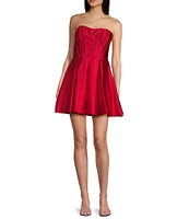 Blondie Nites Strapless Sleeveless Corset Satin Lamour Party Dress