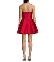 Blondie Nites Strapless Sleeveless Corset Satin Lamour Party Dress