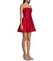 Blondie Nites Strapless Sleeveless Corset Satin Lamour Party Dress